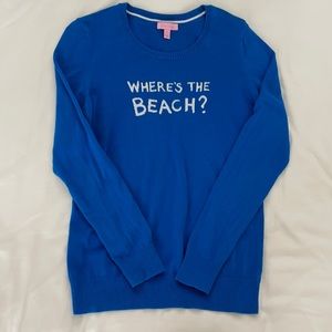 Lilly Pulitzer “Where’s the beach” crew sweater